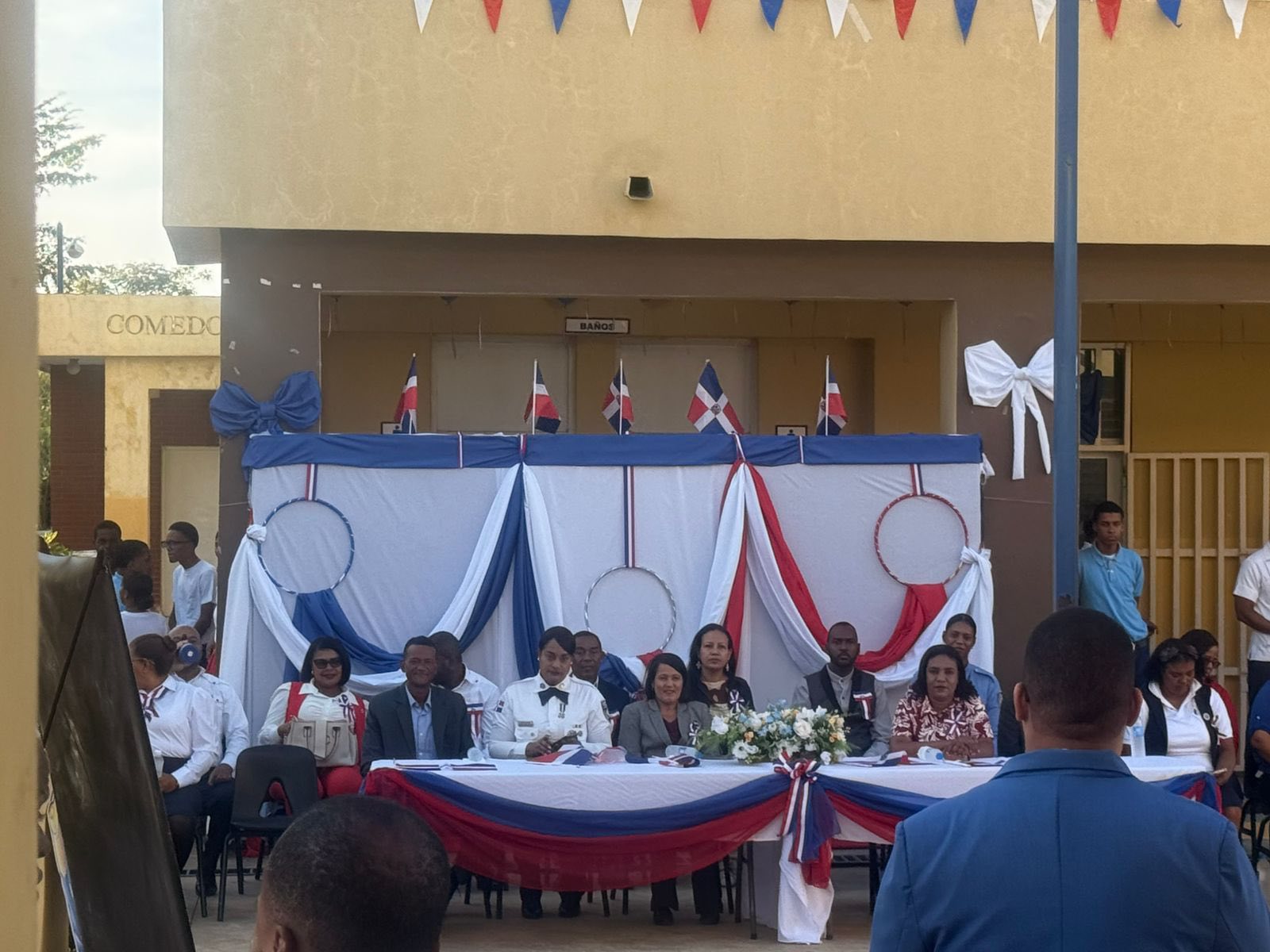 Conmemoración del natalicio del patricio Matías Ramón Mella, celebrada en el Politécnico Matías Ramón Mella de nuestro municipio.